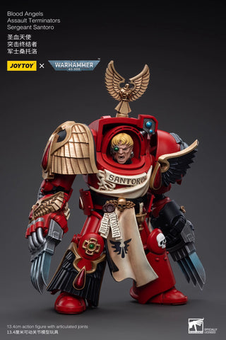 JoyToy Source Warhammer 40K Blood Angels Assault Terminators Sergeant Santoro 1/18 Scale